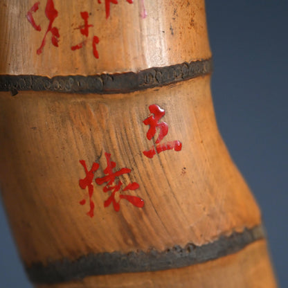 Antique Japanese Tea Room Bamboo Hanging Vase
