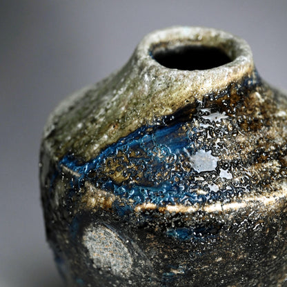 Encrusted Yohen Vase, 2025 ー土井 雅文 “窯変花器”