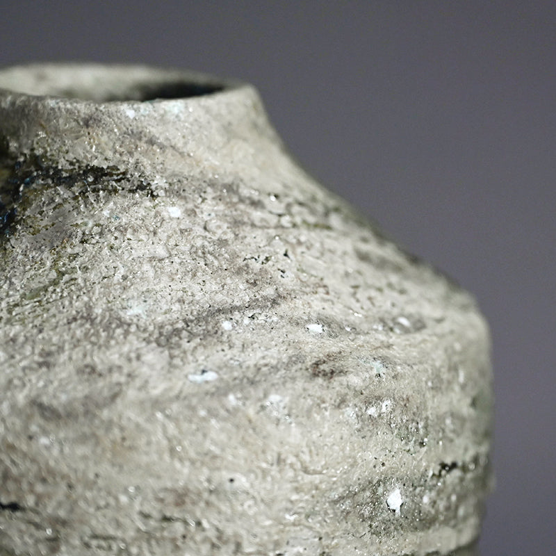 Encrusted Yohen Vase, 2025 ー土井 雅文 “窯変花器”