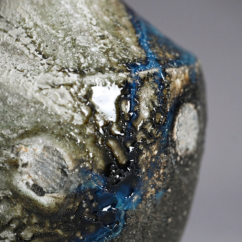 Encrusted Yohen Vase, 2025 ー土井 雅文 “窯変花器”