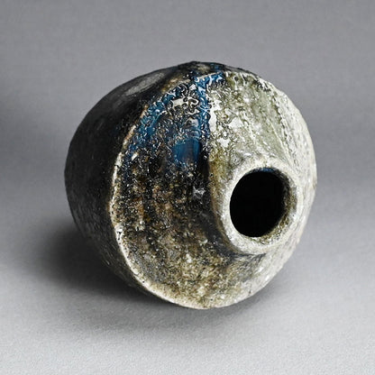 Encrusted Yohen Vase, 2025 ー土井 雅文 “窯変花器”
