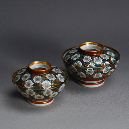 アンティークジャパンクタニペア磁器ボウル