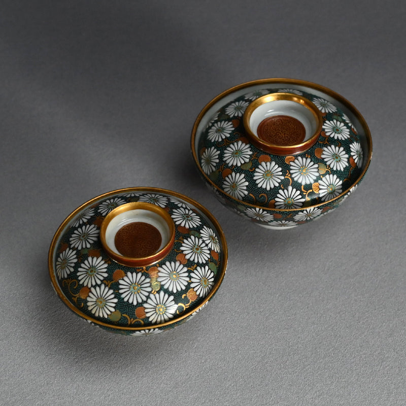 アンティークジャパンクタニペア磁器ボウル