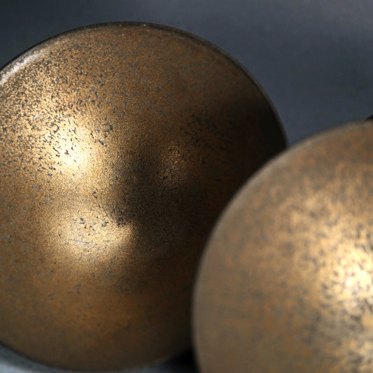 Exquisite 5 pc. Fugen Gold Bowl Set ー松下 広樹 “普賢ゴールド浅鉢揃”