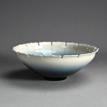 Exquisite Fluted Serving Bowl ー永草 陽平 “流彩磁鉢”
