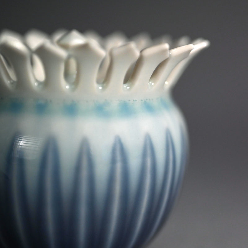 Chaki Maccha Tea Container ー永草 陽平 “流彩磁盒子”