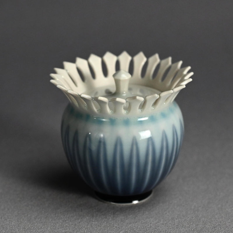 Chaki Maccha Tea Container ー永草 陽平 “流彩磁盒子”