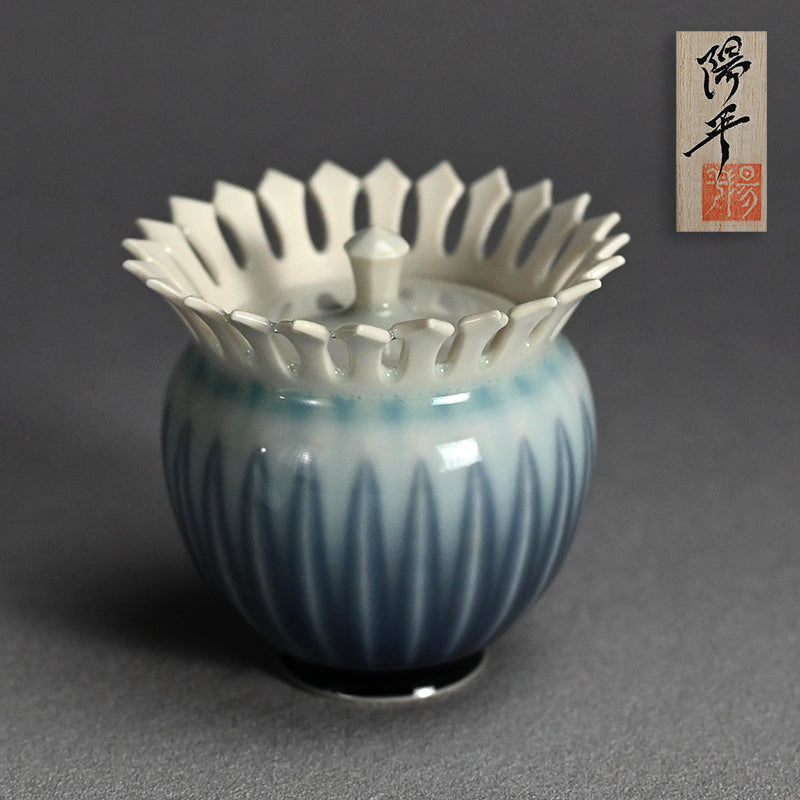 Chaki Maccha Tea Container ー永草 陽平 “流彩磁盒子”