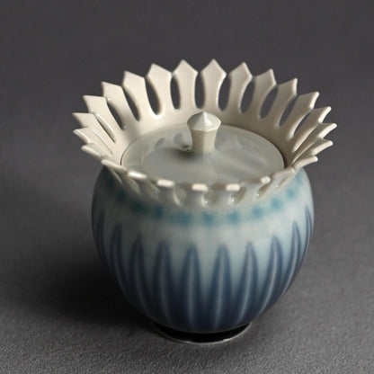 Chaki Maccha Tea Container ー永草 陽平 “流彩磁盒子”