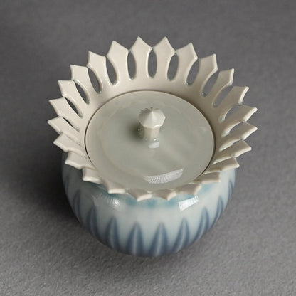 Chaki Maccha Tea Container ー永草 陽平 “流彩磁盒子”