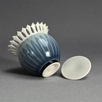 Chaki Maccha Tea Container ー永草 陽平 “流彩磁盒子”