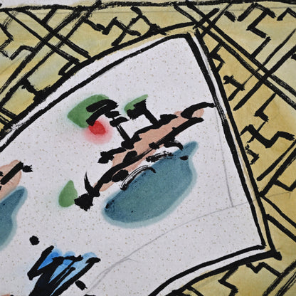 Colorful Ceramic Plate Study Scroll, Sara no Keshiki ー重森 陽子 "皿ノ景色"