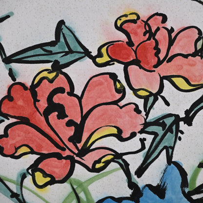 Colorful Ceramic Plate Study Scroll, Sara no Keshiki ー重森 陽子 "皿ノ景色"