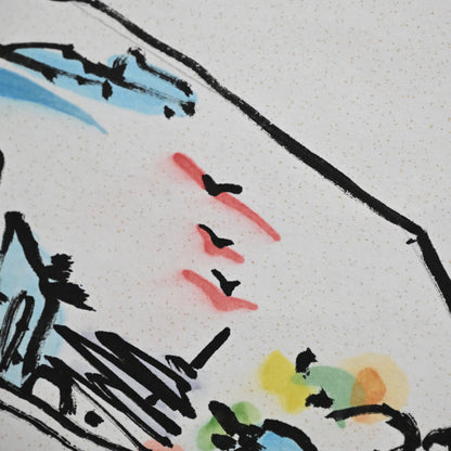 Colorful Ceramic Plate Study Scroll, Sara no Keshiki ー重森 陽子 "皿ノ景色"