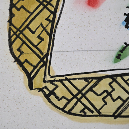 Colorful Ceramic Plate Study Scroll, Sara no Keshiki ー重森 陽子 "皿ノ景色"