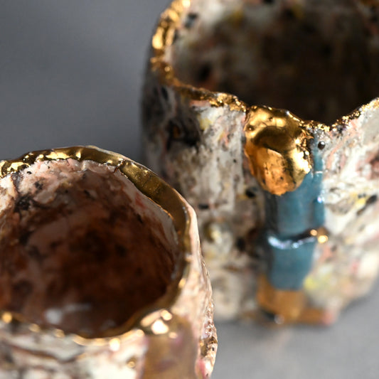 2 pc. Guinomi Set ー市川 透 “Éclat ぐい呑２点セット”