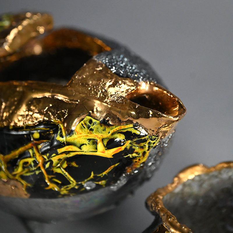 Ma-o Shuki Sake Set ー市川 透 “「魔王」 酒器片口２点セット”