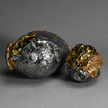 Ma-o Shuki Sake Set ー市川 透 “「魔王」 酒器片口２点セット”