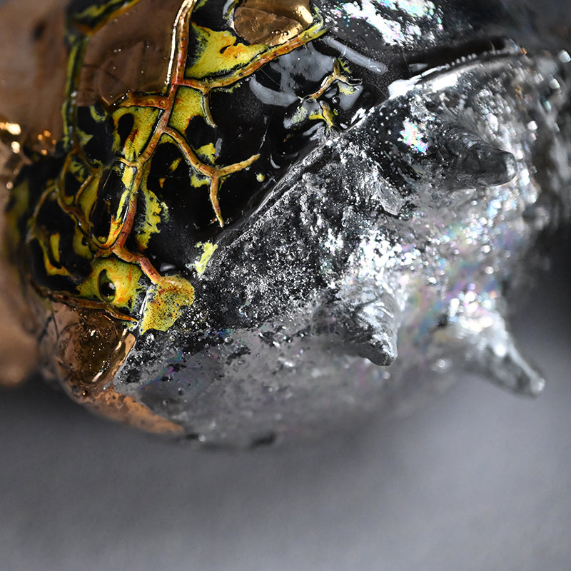 Ma-o Shuki Sake Set ー市川 透 “「魔王」 酒器片口２点セット”