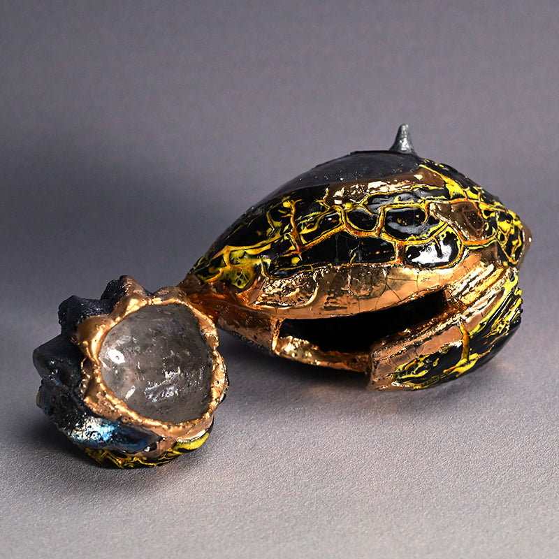 Ma-o Shuki Sake Set ー市川 透 “「魔王」 酒器片口２点セット”