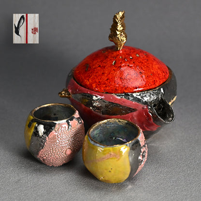 Vibrant Sencha Tea Set ー市川 透 “人生は美しい 宝瓶３点セット”