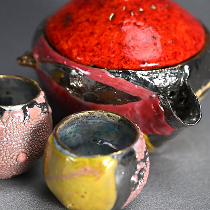 Vibrant Sencha Tea Set ー市川 透 “人生は美しい 宝瓶３点セット”