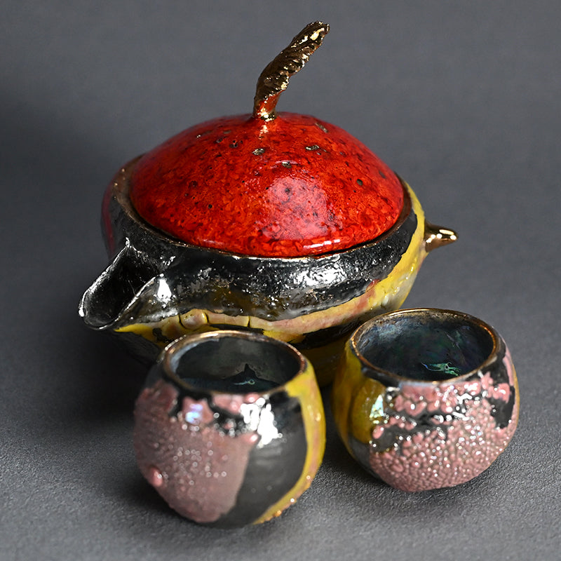 Vibrant Sencha Tea Set ー市川 透 “人生は美しい 宝瓶３点セット”