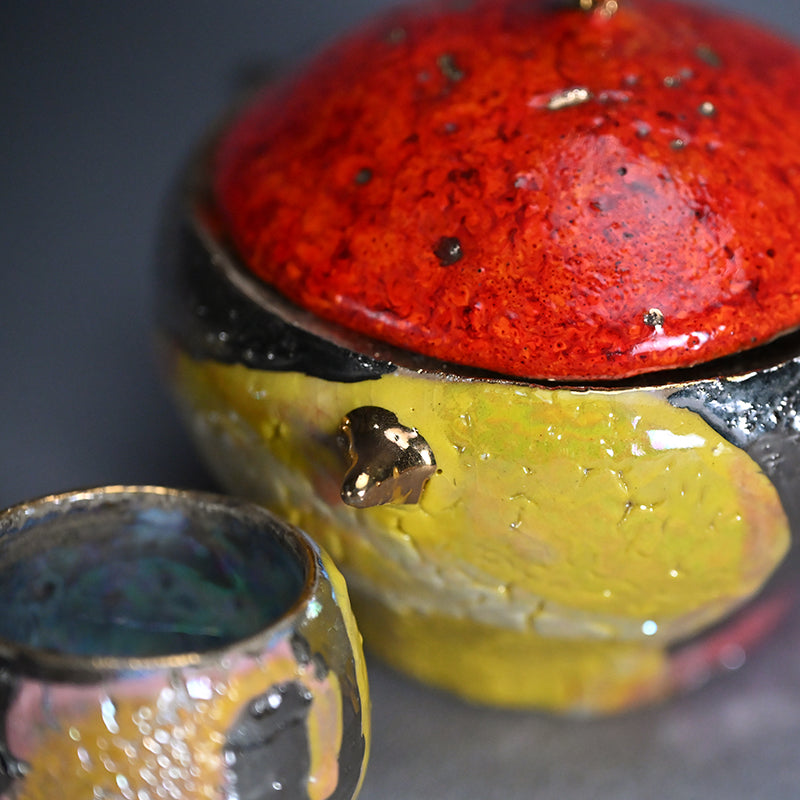 Vibrant Sencha Tea Set ー市川 透 “人生は美しい 宝瓶３点セット”