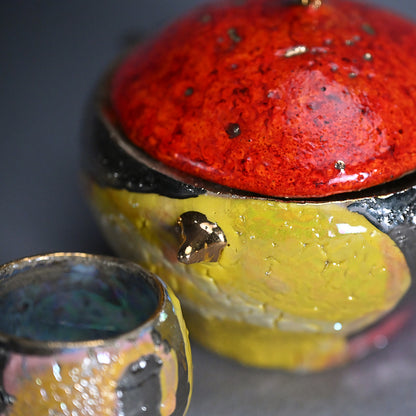 Vibrant Sencha Tea Set ー市川 透 “人生は美しい 宝瓶３点セット”