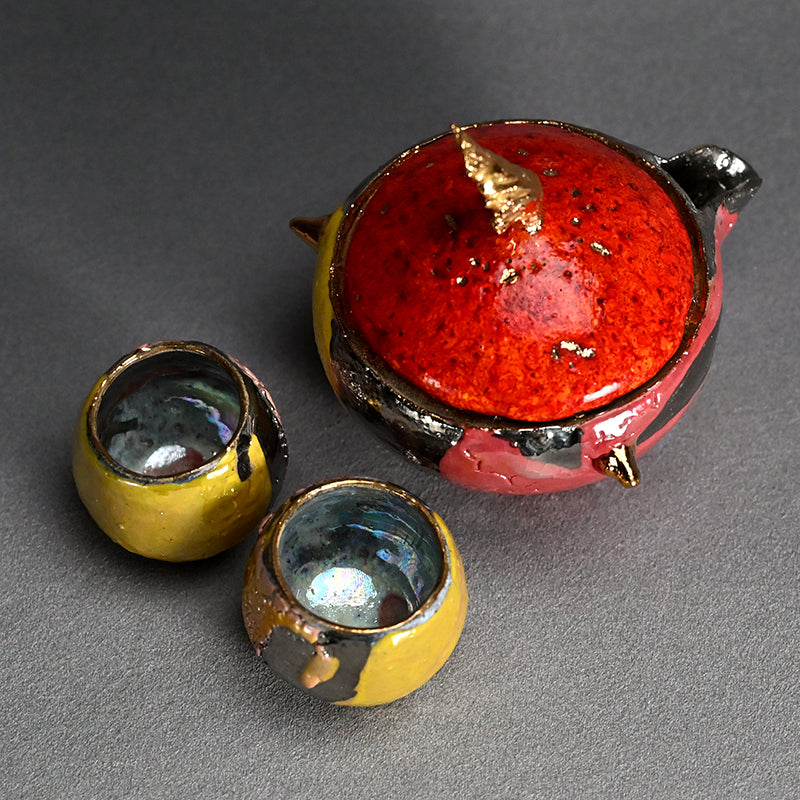 Vibrant Sencha Tea Set ー市川 透 “人生は美しい 宝瓶３点セット”