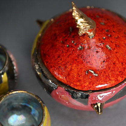 Vibrant Sencha Tea Set ー市川 透 “人生は美しい 宝瓶３点セット”