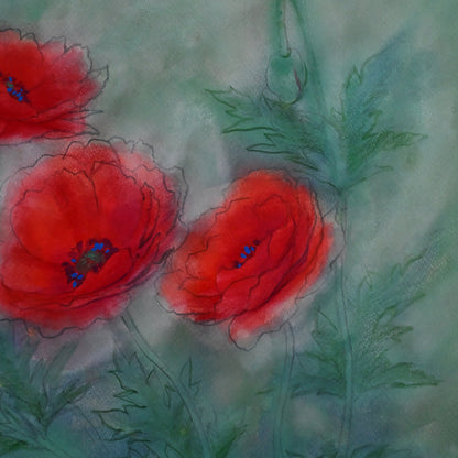 Red Poppies, Framed Work ー野村 耕
