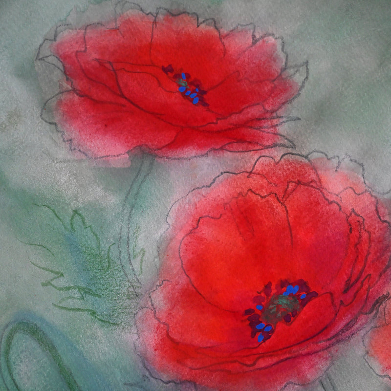 Red Poppies, Framed Work ー野村 耕