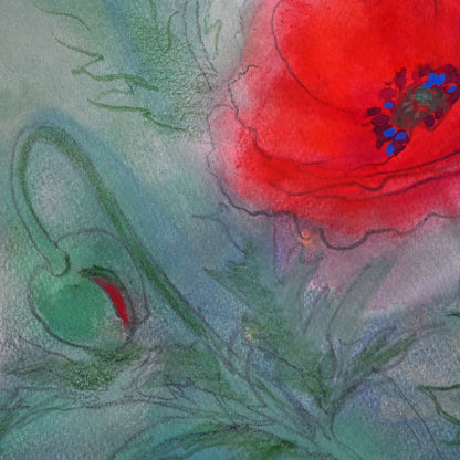 Red Poppies, Framed Work ー野村 耕