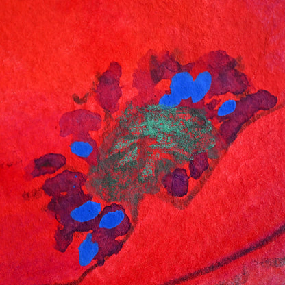 Red Poppies, Framed Work ー野村 耕