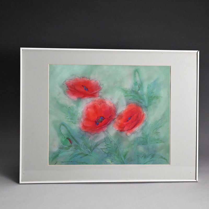 Red Poppies, Framed Work ー野村 耕