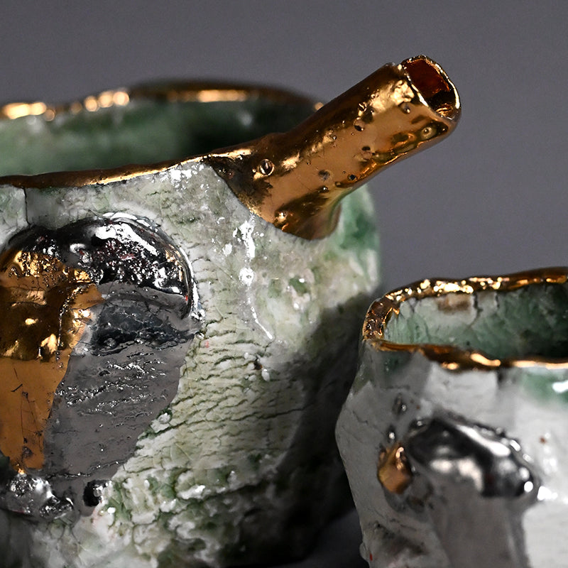 Celadon Shuki Sake Set ー市川 透 “Céladon 酒器片口２点セット”