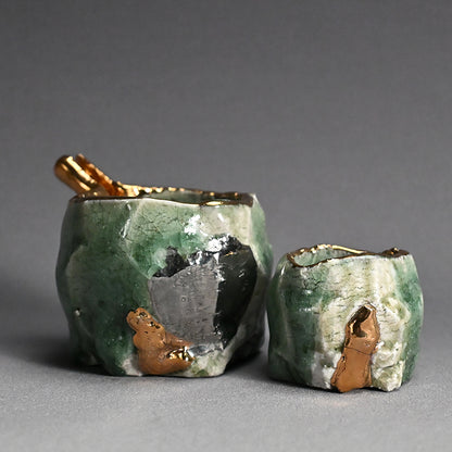 Celadon Shuki Sake Set ー市川 透 “Céladon 酒器片口２点セット”