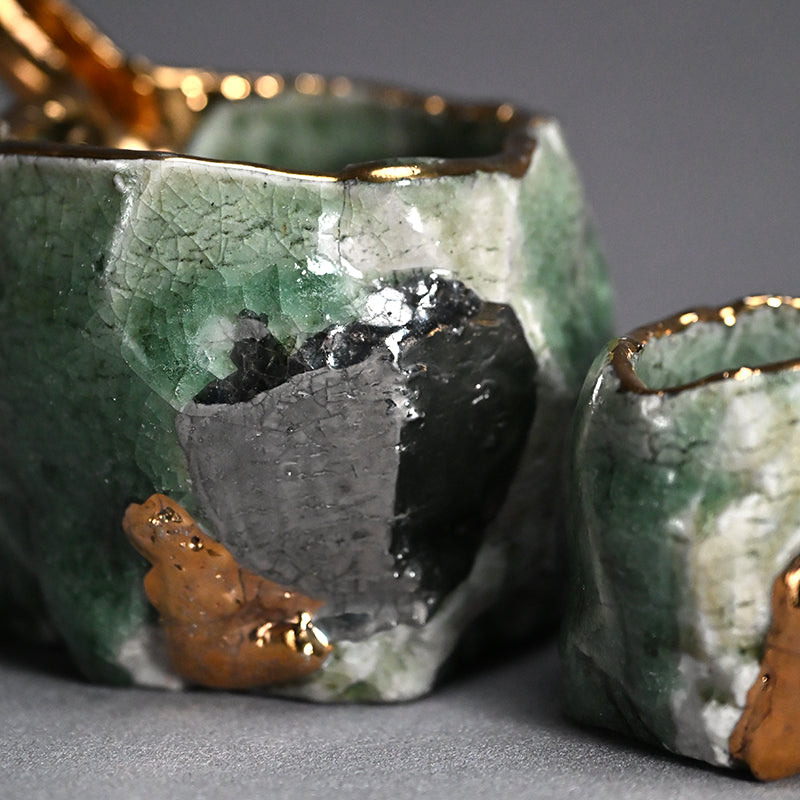Celadon Shuki Sake Set ー市川 透 “Céladon 酒器片口２点セット”