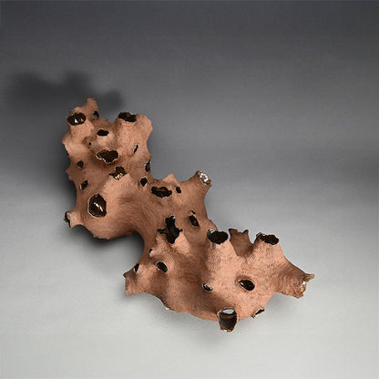 Young Female Artist Gold Glazed Ceramic Sculpture ー向井 奈生子 “土の皮Ⅳ”