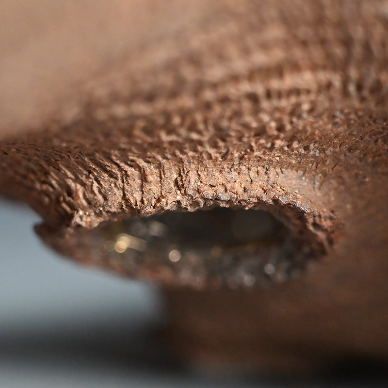 Young Female Artist Gold Glazed Ceramic Sculpture ー向井 奈生子 “土の皮Ⅳ”