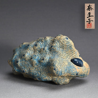 Female Sculptor Blue Shell ー向井 奈生子 “蓋物 蒼殻”