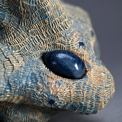 Female Sculptor Blue Shell ー向井 奈生子 “蓋物 蒼殻”