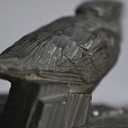 Art-Deco Bronze Sculpture of a Kingfisher ー吉田白嶺 "翡翠"
