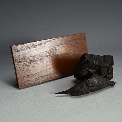 Art-Deco Bronze Sculpture of a Kingfisher ー吉田白嶺 "翡翠"