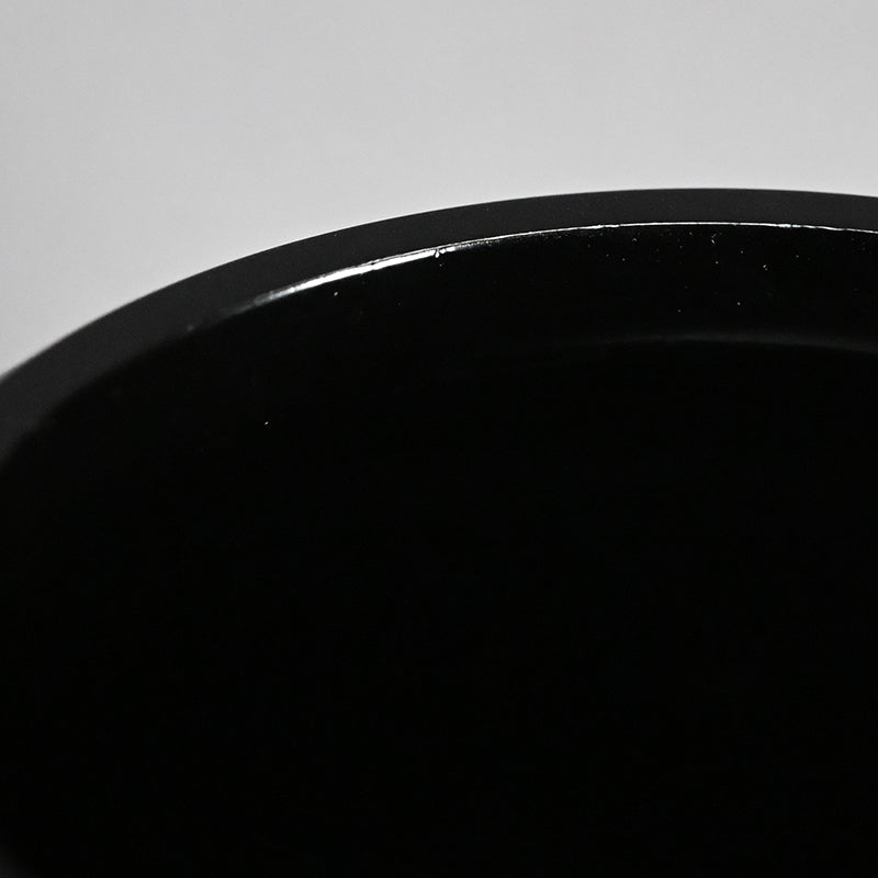 Kongo Ishime-nuri Black Lacquer Vase ー鳥羽 硬忍 "金剛乾漆塗 花瓶"