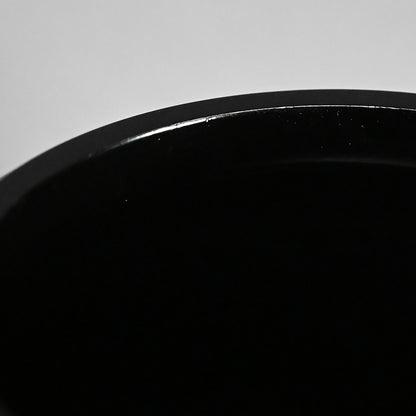 Kongo Ishime-nuri Black Lacquer Vase ー鳥羽 硬忍 "金剛乾漆塗 花瓶"
