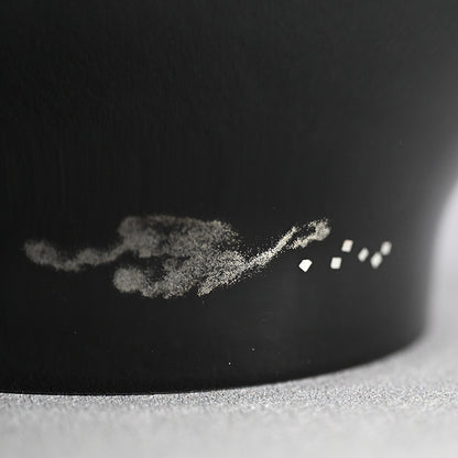 Kongo Ishime-nuri Black Lacquer Vase ー鳥羽 硬忍 "金剛乾漆塗 花瓶"