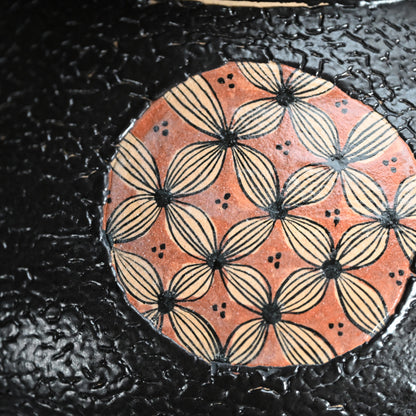 Huge Kuro Shunga Oribe Tsubo ー四季慾斎 蟻助 “黒春画織部壺”