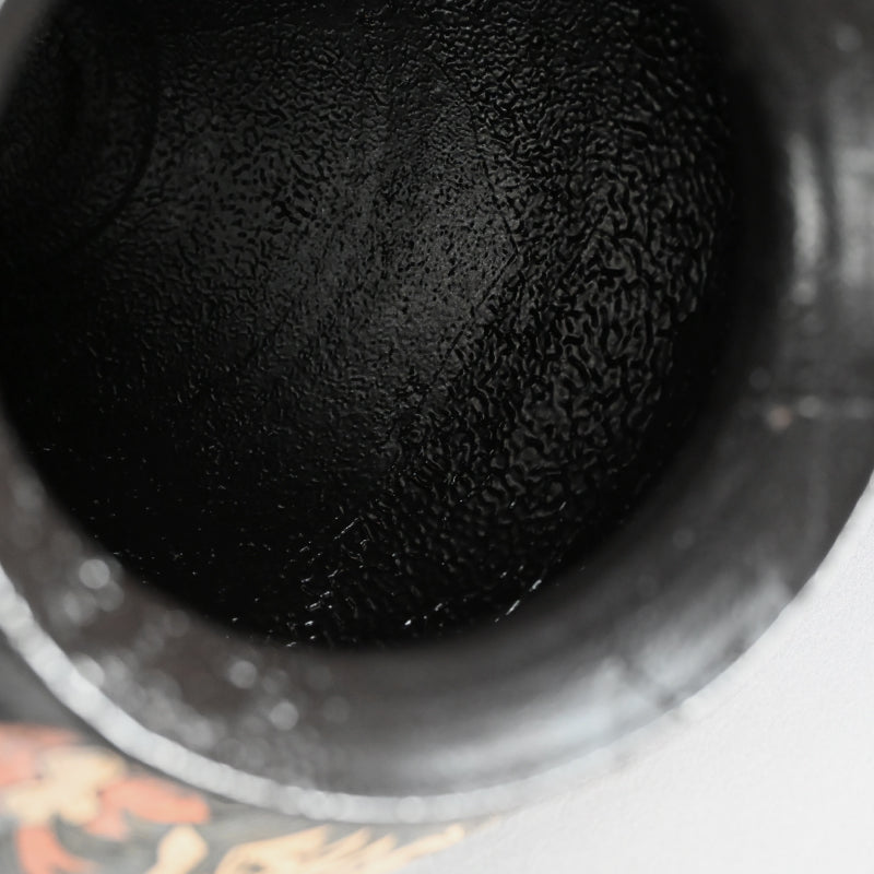 Huge Kuro Shunga Oribe Tsubo ー四季慾斎 蟻助 “黒春画織部壺”